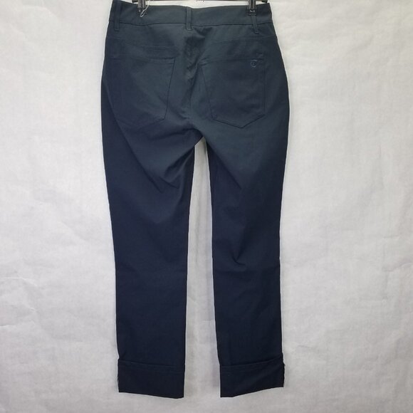 Tretorn Cropped Cuffed Pants Women's 4 Lightweight Pedal Pushers Golf Black NEW - Picture 8 of 16
